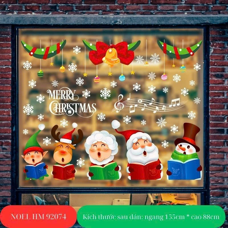 Decal dán trang trí tết giáng sinh, tranh noel 92047