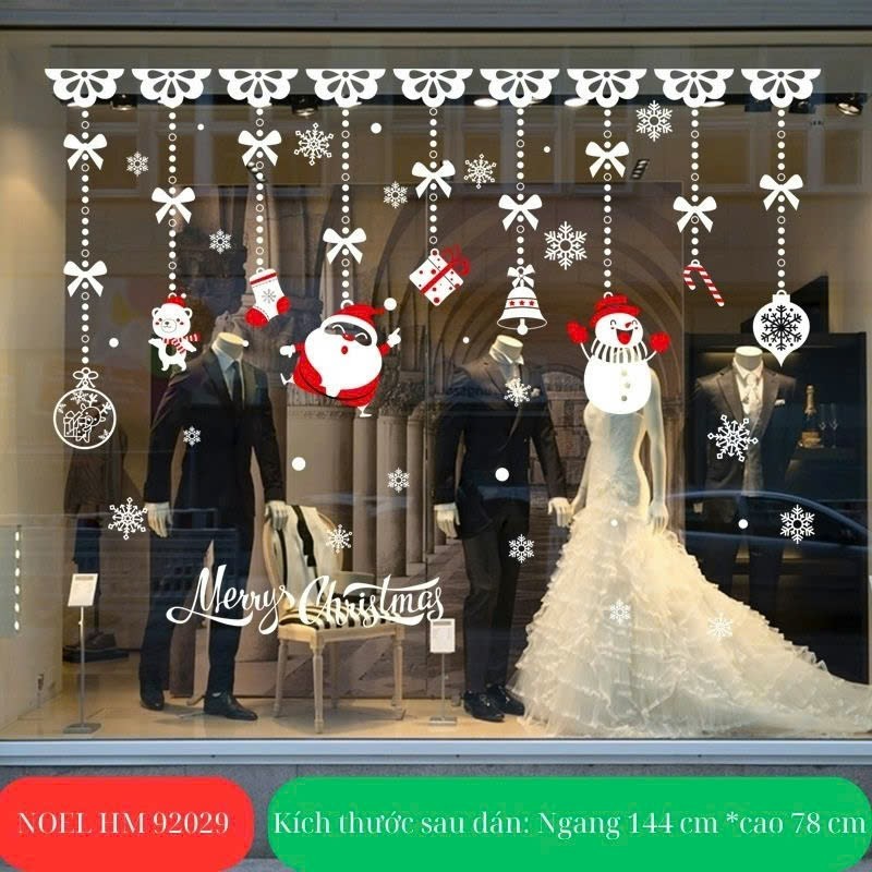Decal dán trang trí tết giáng sinh, tranh noel  92029