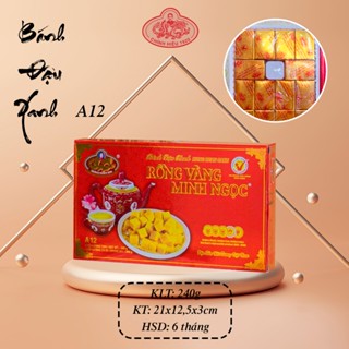 Bánh Đậu Xanh Xuất Nhật Rồng Vàng Minh Ngọc A12 240g - Đặc Sản Hải Dương
