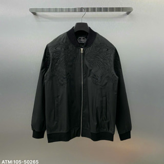 Áo khoác bomber gió nam Philipp Plein thêu hình hổ vằn hai bên ngực phối tag logo sắt sau lưng AK166P hottrend 2024