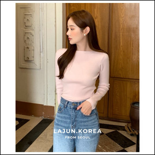   LAJUN KOREA  Áo Len Cổ Thuyền French Tay Dài Tôn Dáng Thoải Mái Hàn Quốc   Áo Len Thu Đông 