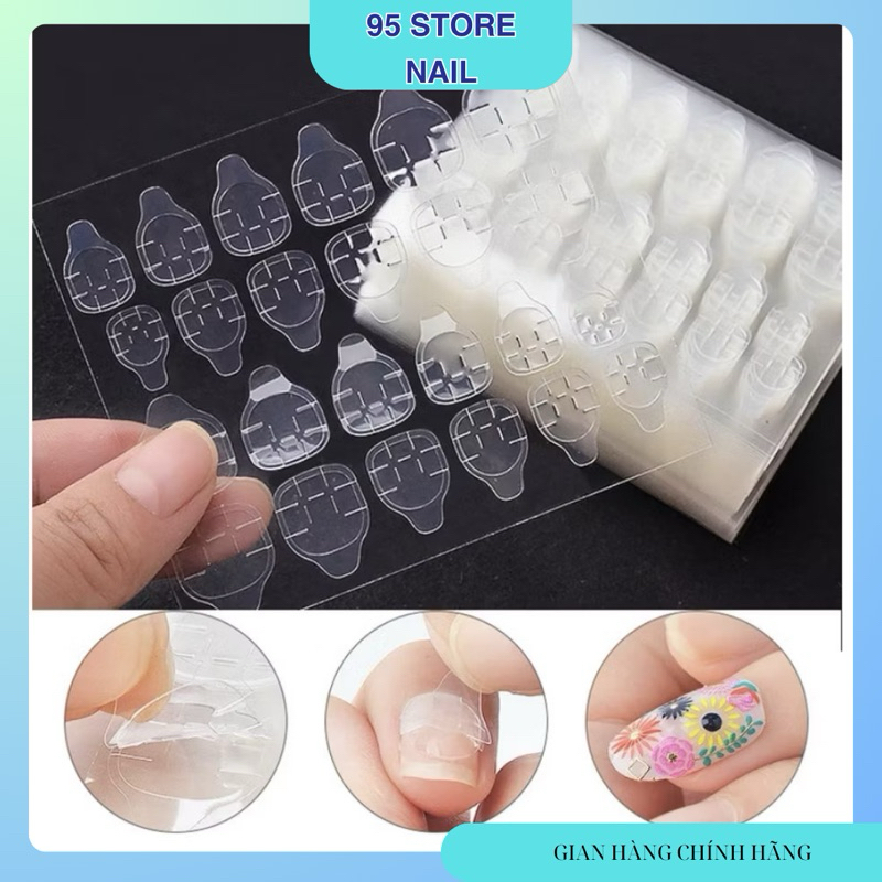 miếng keo dán móng giả - keo silicon 2 mặt dán nailbox , dán móng tay