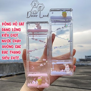 Đồng hồ cát dạng lỏng kiểu giọt nước, giọt dầu chảy, giúp thư giãn, trang trí, decor, làm quà tặng.