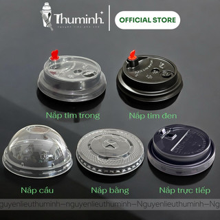 Lốc 50c Nắp Phi 90 Đậy Ly Giấy, Ly Tim Miệng 9cm