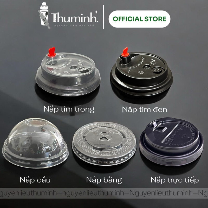 Lốc 50c Nắp Phi 90 Đậy Ly Giấy, Ly Tim Miệng 9cm