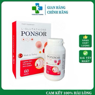 Viên Ngậm Trắng Da Glutathione 500mg PONSOR nhập khẩu 60 viên