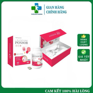 [COMBO 2]-[CAM KẾT CHÍNH HÃNG] hộp Viên Ngậm Glutathione Toàn Thân PONSOR (60v) Trắng Da - Giảm nám, tàn nhang