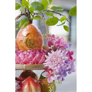 Giỏ oản dâng lễ (tone hồng)