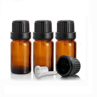 COMBO 50  vỏ Chai thủy tinh ( Chai Nâu + Nắp Đen + Nhỏ Giọt) : 30ML-20ML-10ML-5ML Lọ chiết tinh dầu