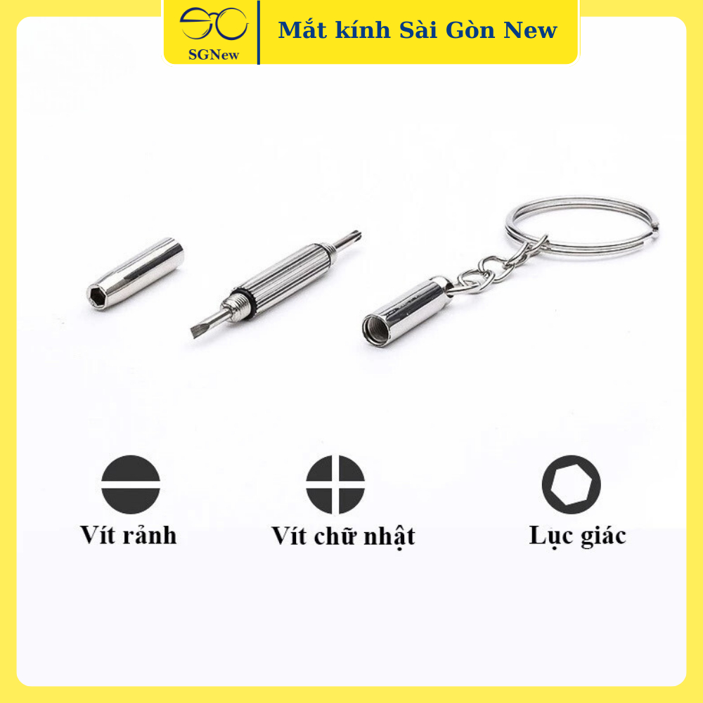 Tua vít vặn ốc mắt kính đa năng 2 đầu bỏ túi tiện lợi