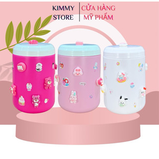  Hủ nhựa đựng kem 1kg nắp vặn gắn charm xinh 