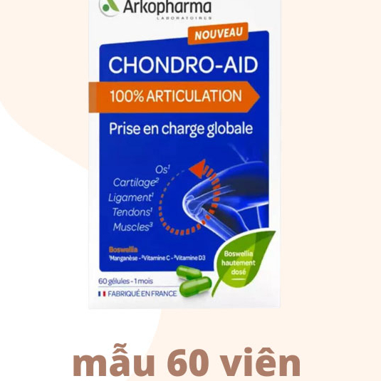 Viên bổ xương khớp Chondro - aid Arkopharma Pháp 60 viên -120 viên Glucosamine