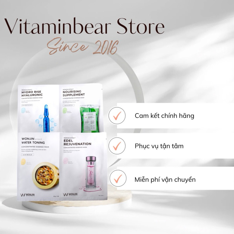 Mặt nạ Wonjin hộp 10 miếng (mẫu mới)