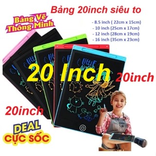 Bảng viết thông minh LCD tự xóa 20inch, 16inch, 12inch 10inch cho bé tập vẽ, viết