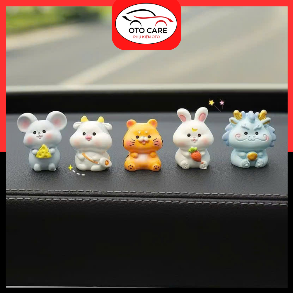 12 Con Giáp Mini Trang Trí Taplo Xe Hơi, Văn Phòng, Bàn Làm Việc Ngộ Nghĩnh OTCVN