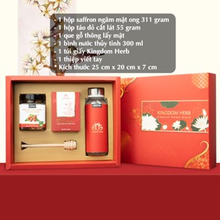 Set quà tặng, bộ quà tặng saffron/mật ong/đông trùng hạ thảo/sâm chính hãng cao cấp Kingdom Herb