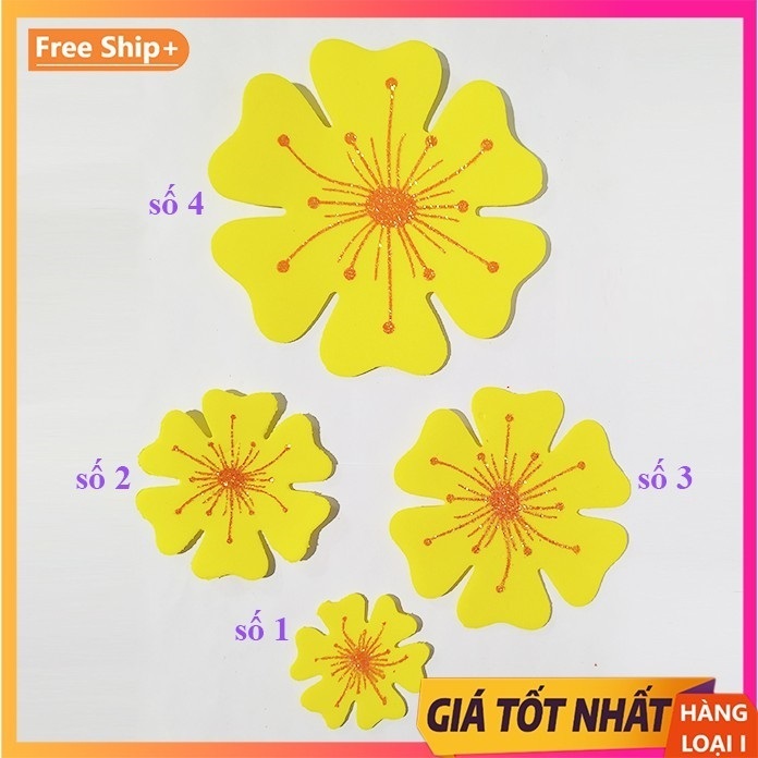 Set hoa mai xốp trang trí Tết