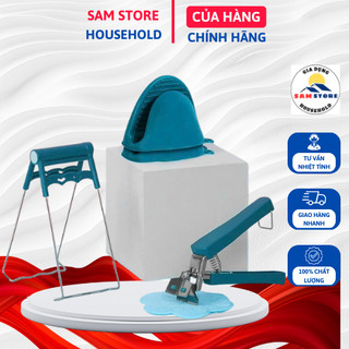 Bộ Dụng Cụ 4 Món Kẹp Gắp Đồ Nóng SAMSTORE Găng Tay Bắc Nồi Miếng Rửa Chén Silicon -GD03