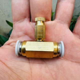Bộ béc phun sương bằng đồng ( thân + mắt đồng) kết nống ống 8mm