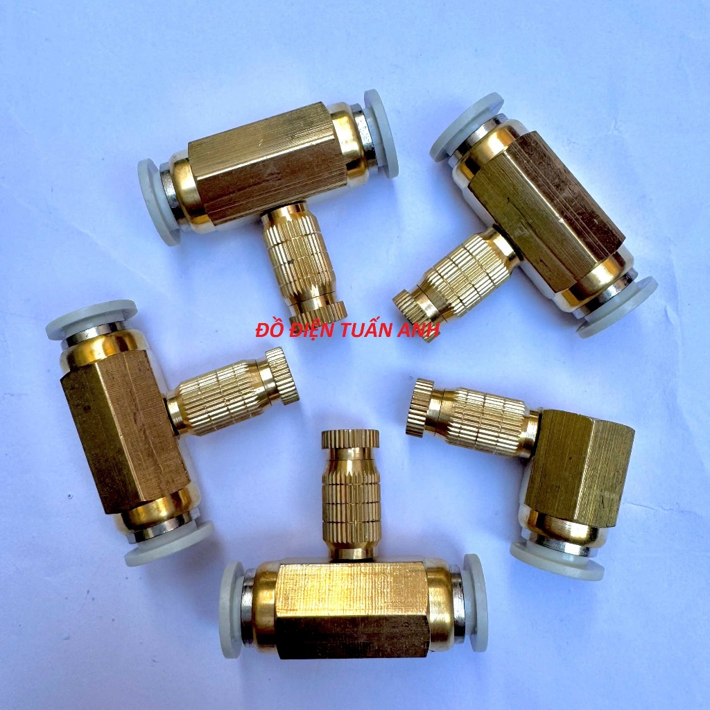 Bộ béc phun sương bằng đồng ( thân + mắt đồng) kết nống ống 8mm