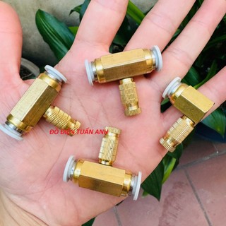 Bộ béc phun sương bằng đồng ( thân + mắt đồng) kết nống ống 8mm