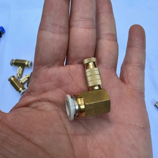 Bộ béc phun sương bằng đồng ( thân + mắt đồng) kết nống ống 8mm