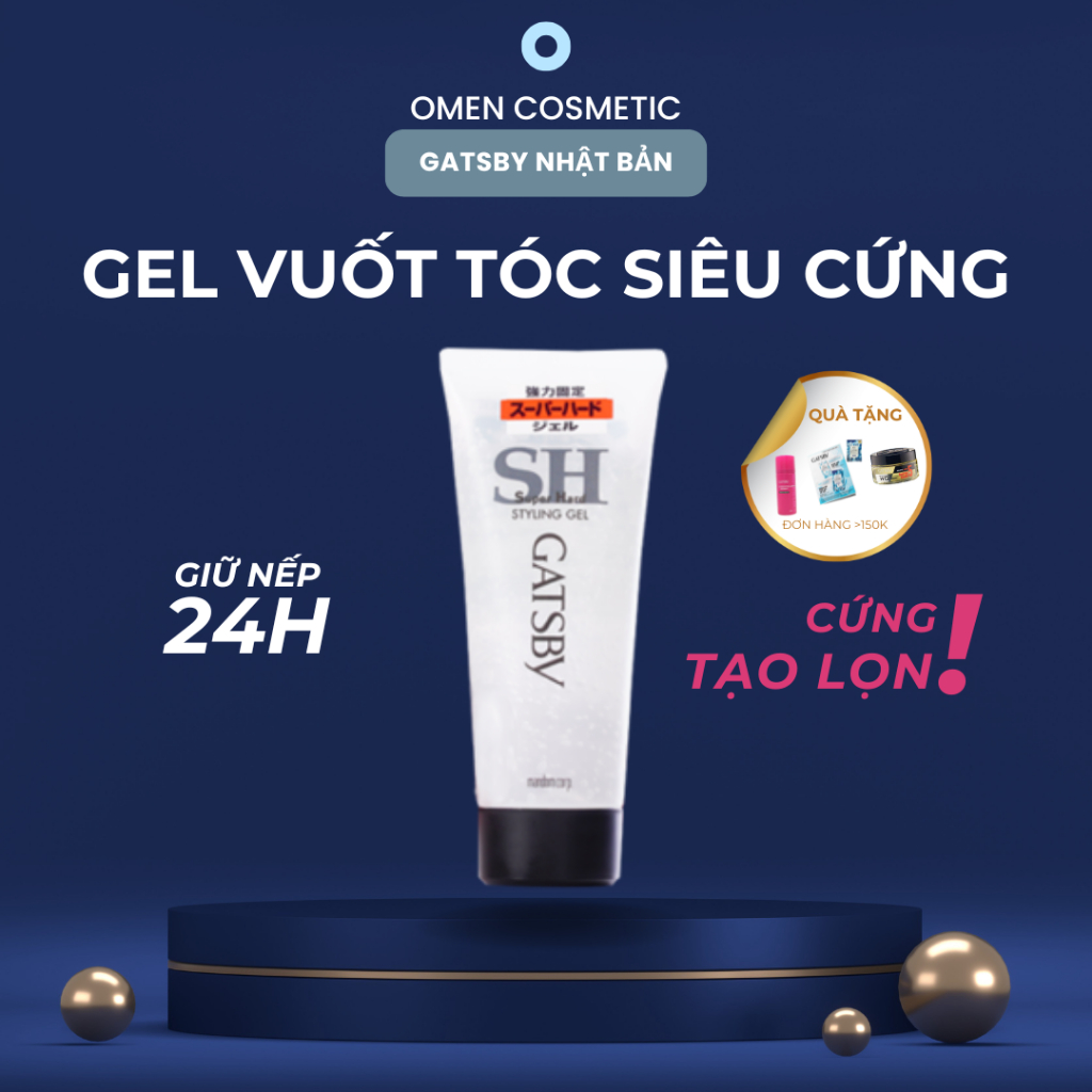 Gel vuốt tóc siêu cứng Gatsby super hard Nhật Bản 200g