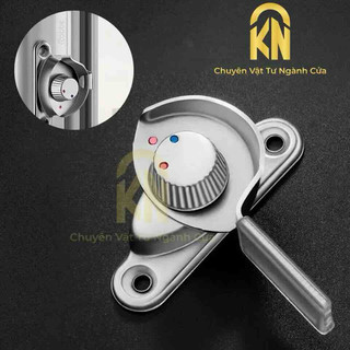 Khóa sò vặn xanh đỏ cửa sổ lùa chất liệu inox