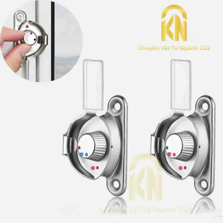 Khóa sò vặn xanh đỏ cửa sổ lùa chất liệu inox