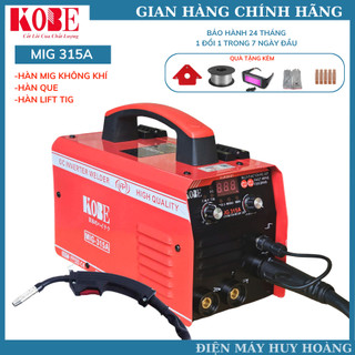  Máy hàn mig không dùng khí KOBE 315A  Máy hàn 3 chức năng mig-que giá tốt sử dụng cho gia đình và thợ 