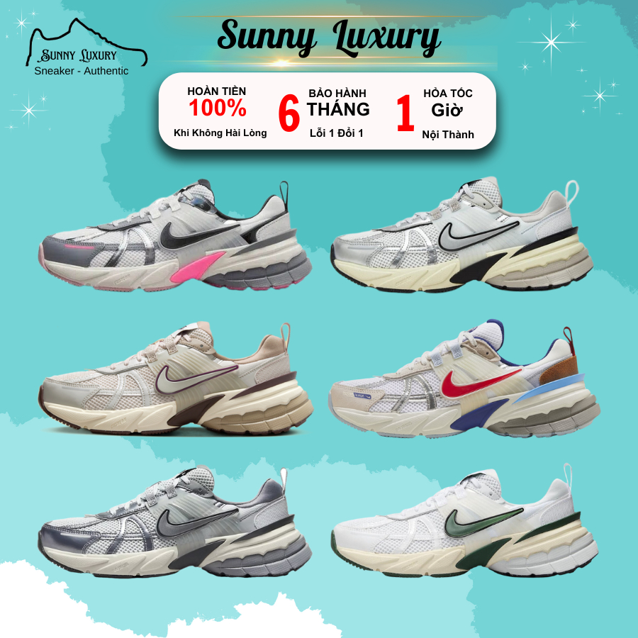 Giày V2K Run ''Đủ Màu'' Dễ Phối Đồ Êm Nhẹ Nam Nữ Phù Hợp Tập Thể Thao