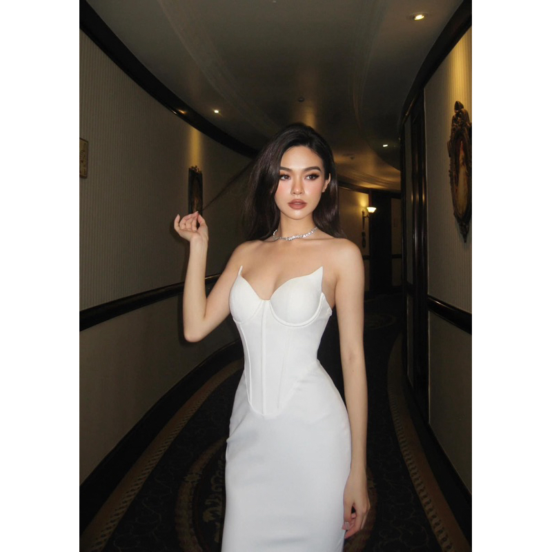 Pass thanh lý váy trắng Mael femme