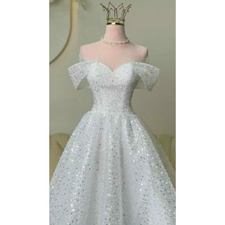 Đầm dự tiệc liLystore dáng xoè kim sa hạt óng ánh ( CÓ LƯỚI Ở CỔ NGỰC ) full size S/M/L/XL  Có nhận may theo số đo