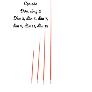 cọc sáo thuỷ tinh dài 40cm den 1m1 làm sáo đơn đến sáo dàn 19 21 quả d17-d60