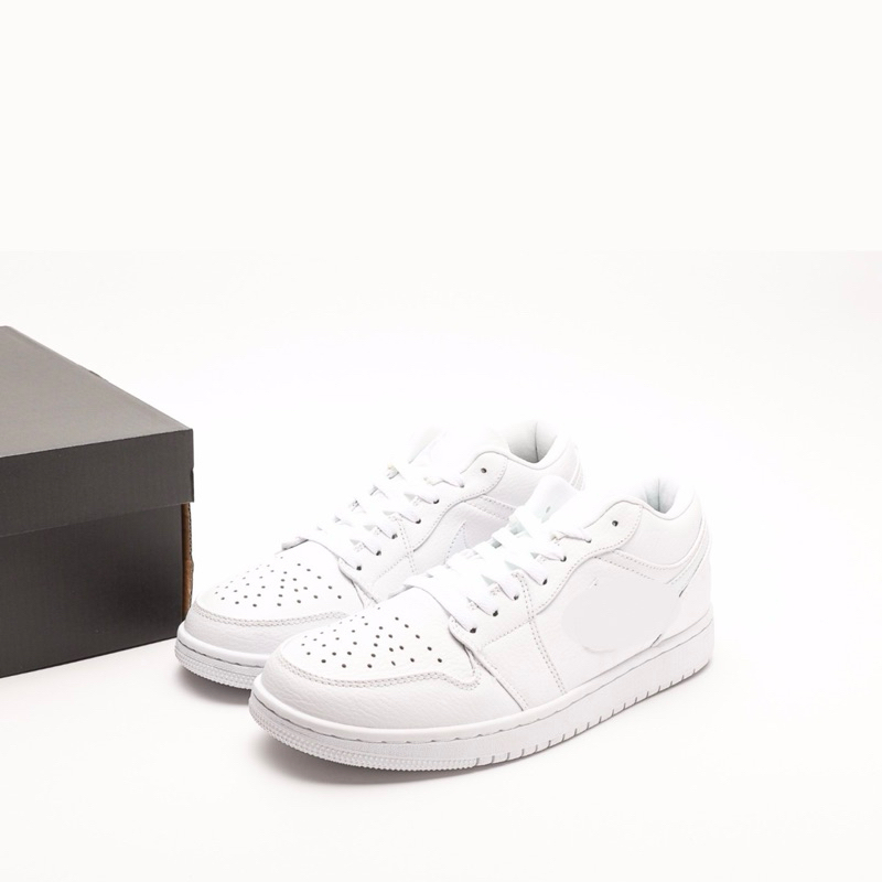 Giày Sneaker Jd1 Low Trắng | Giày Thể Thao Cổ Thấp Màu Trắng 