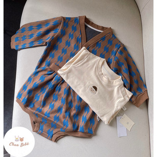 •HÀNG ORDER• Set 3 chi tiết (áo nỉ, áo cadigan, quần bí) phong cách hàn quốc cho bé 💌