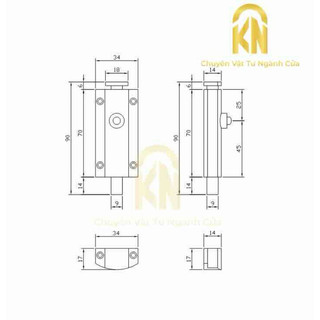 Chốt bấm cửa cao cấp vickini