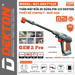 máy rửa xe pin DEKTON M21-SRX775CP ,rửa xe , rửa máy lạnh