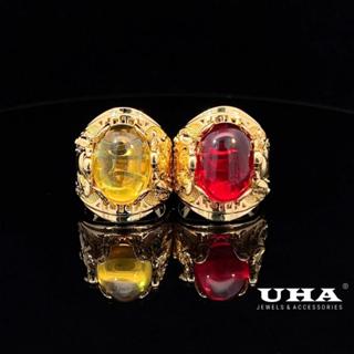 N1154 Nhẫn nam đính đá màu phong thủy thiết kế hình ông DI LẶC hai bên quý phái sang trọng