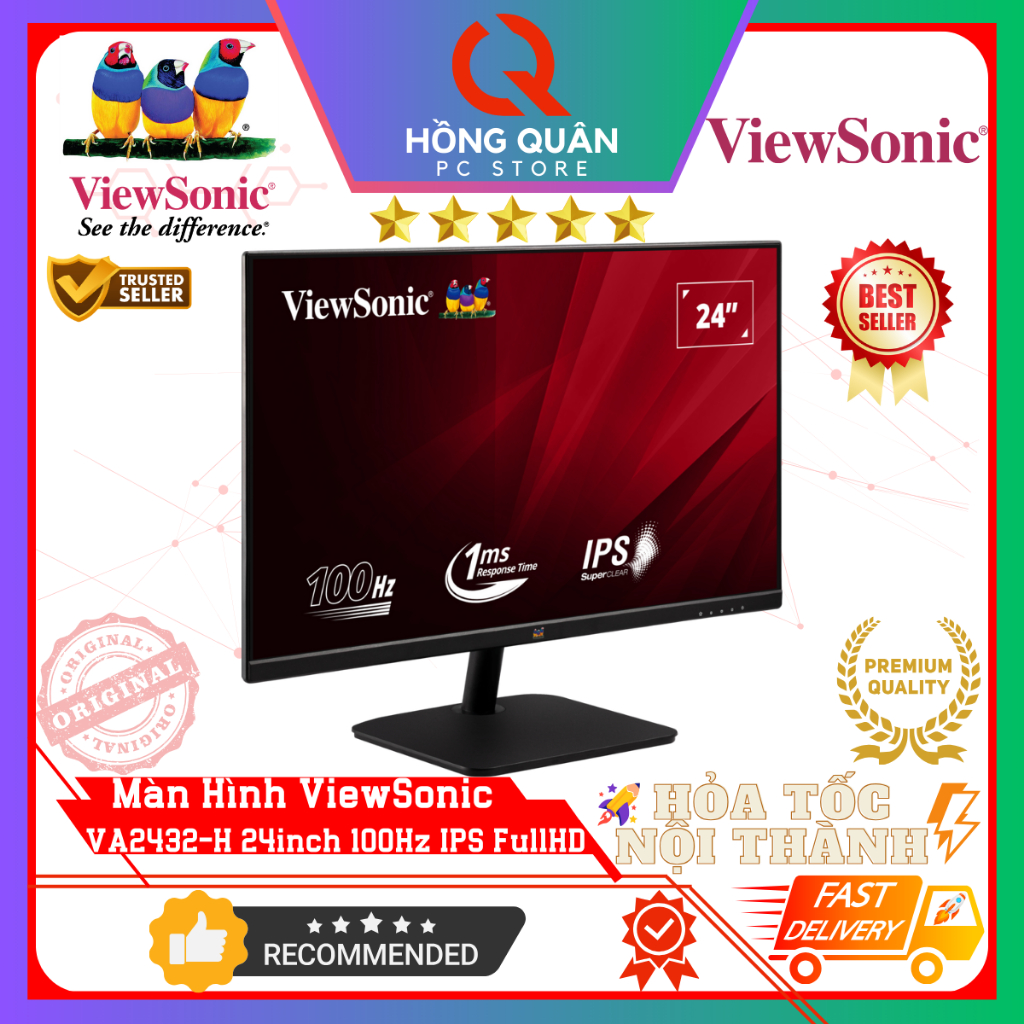 Màn Hình ViewSonic VA2432-H 24inch 100Hz IPS 1ms FullHD New - Hàng Chính Hãng Bảo Hành 3 Năm | BigBuy360 - bigbuy360.vn