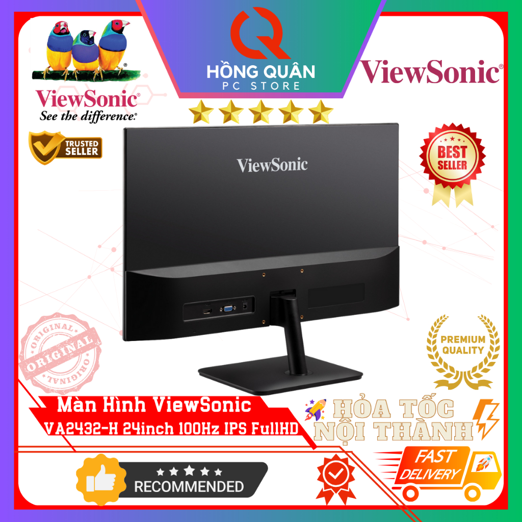 Màn Hình ViewSonic VA2432-H 24inch 100Hz IPS 1ms FullHD New - Hàng Chính Hãng Bảo Hành 3 Năm | BigBuy360 - bigbuy360.vn