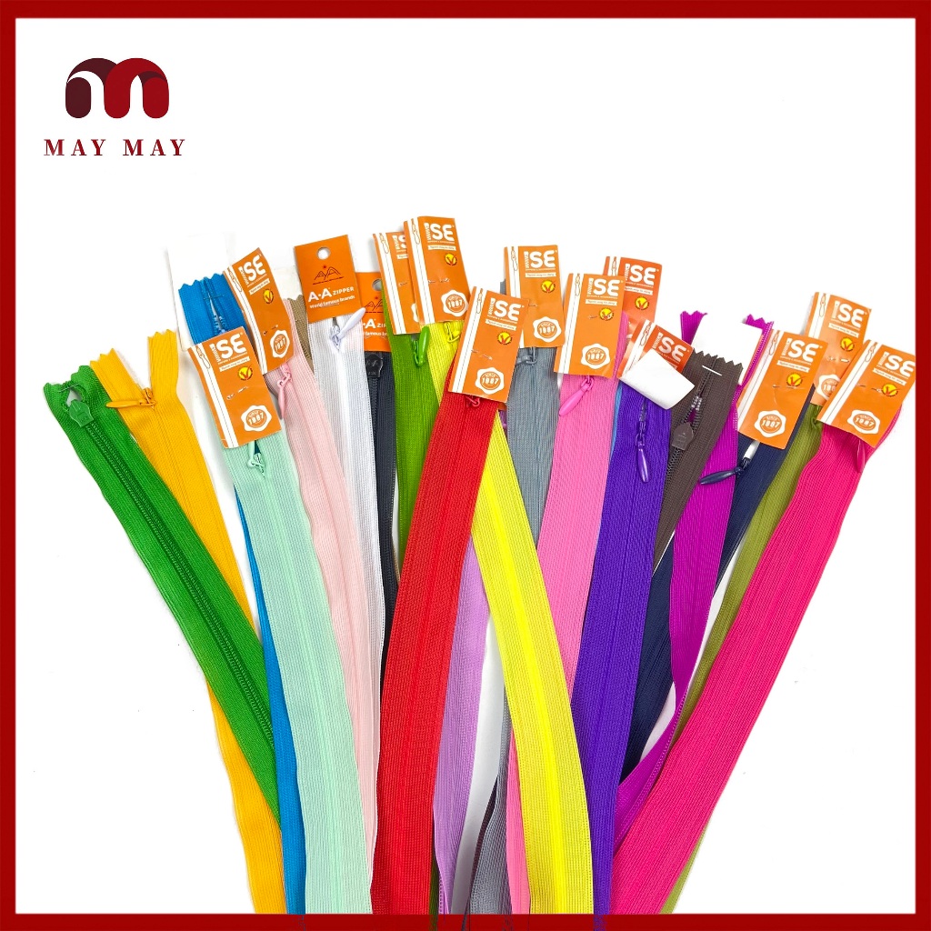 Dây kéo giọt nước - Khóa kéo giọt lệ loại tốt dài 50cm & 60cm túi 12 sợi