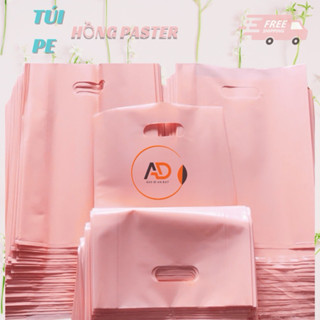 Túi Hột Xoài PE Bóng Dẻo, Màu Hồng Pastel