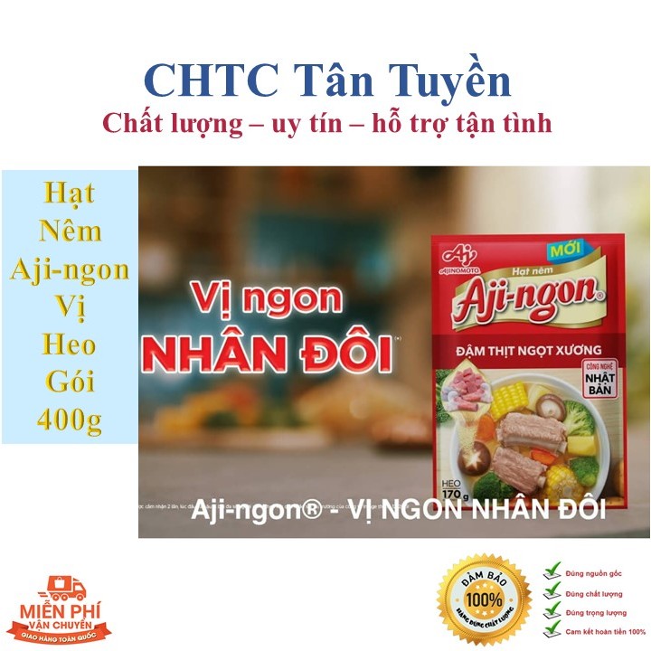Hạt nêm Aji-ngon vị thịt heo gói 400g
