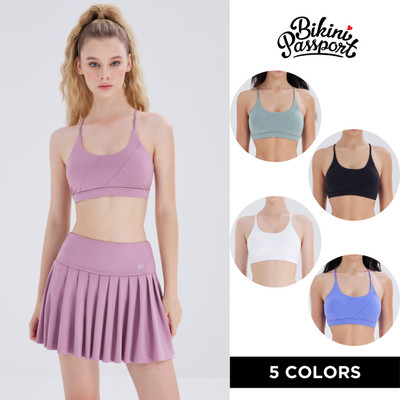 Áo tập gym, yoga, chạy bộ, pickleball, thể thao đa năng BIKINI PASSPORT may chéo tặng MÚT - BG117