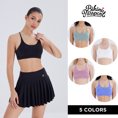 Áo tập gym, yoga, chạy bộ, pickleball, thể thao đa năng BIKINI PASSPORT may chéo tặng MÚT - BG117