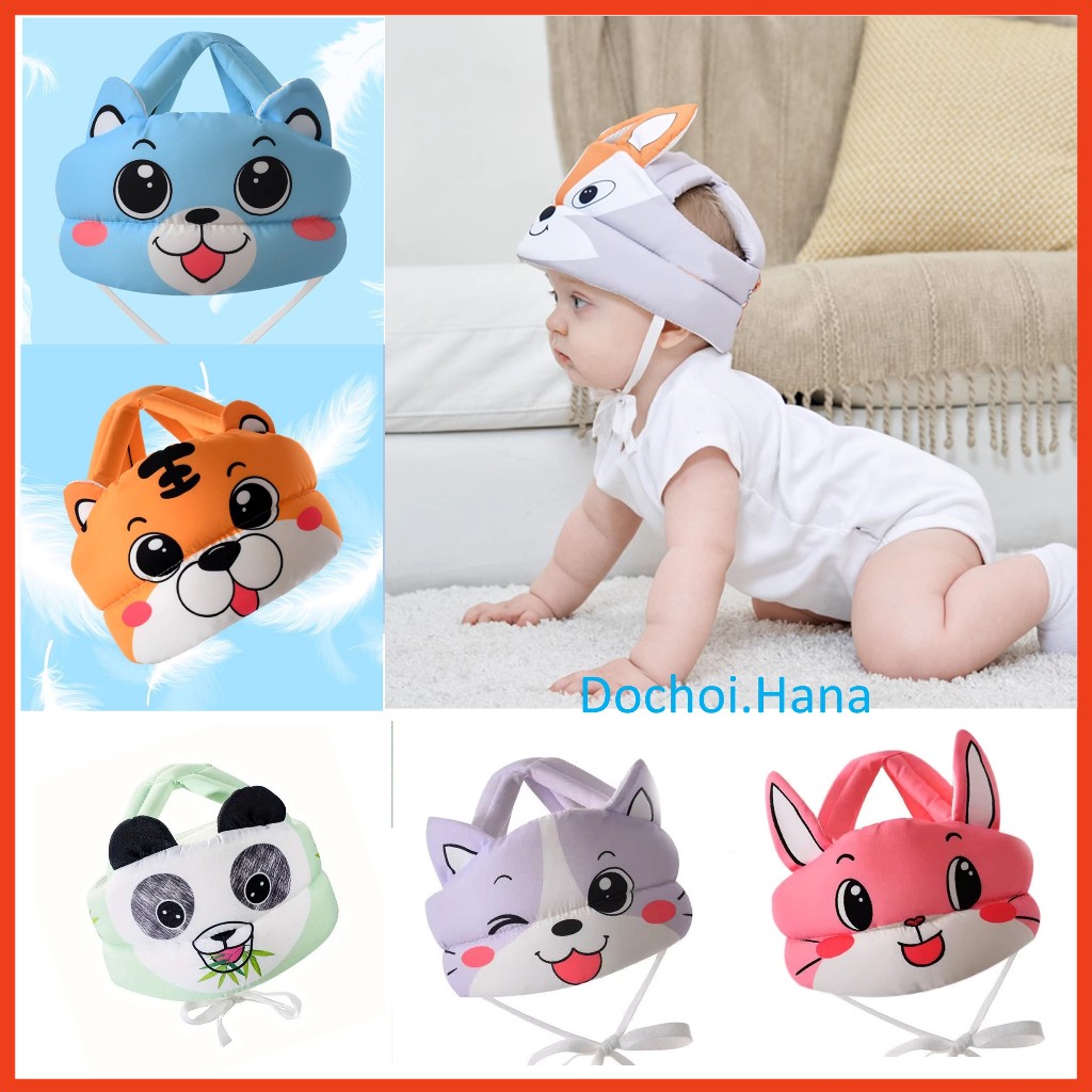 Mũ nón bảo vệ đầu cho bé ,chống va đập dùng cho bé sơ sinh tập bò, tập đi, ba mẹ yên tâm.