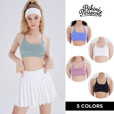 Áo tập gym, yoga, chạy bộ, pickleball, thể thao đa năng BIKINI PASSPORT may chéo tặng MÚT - BG117