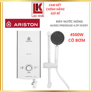 Máy nước nóng trực tiếp có bơm Ariston 4500W AURES PREMIUM 4.5P IVORY - Hàng chính hãng