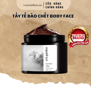 Tẩy tế bào chết body cà phê sữa dừa VƯỜN NHÀ CỘI loại bỏ da chết mịn da trắng da